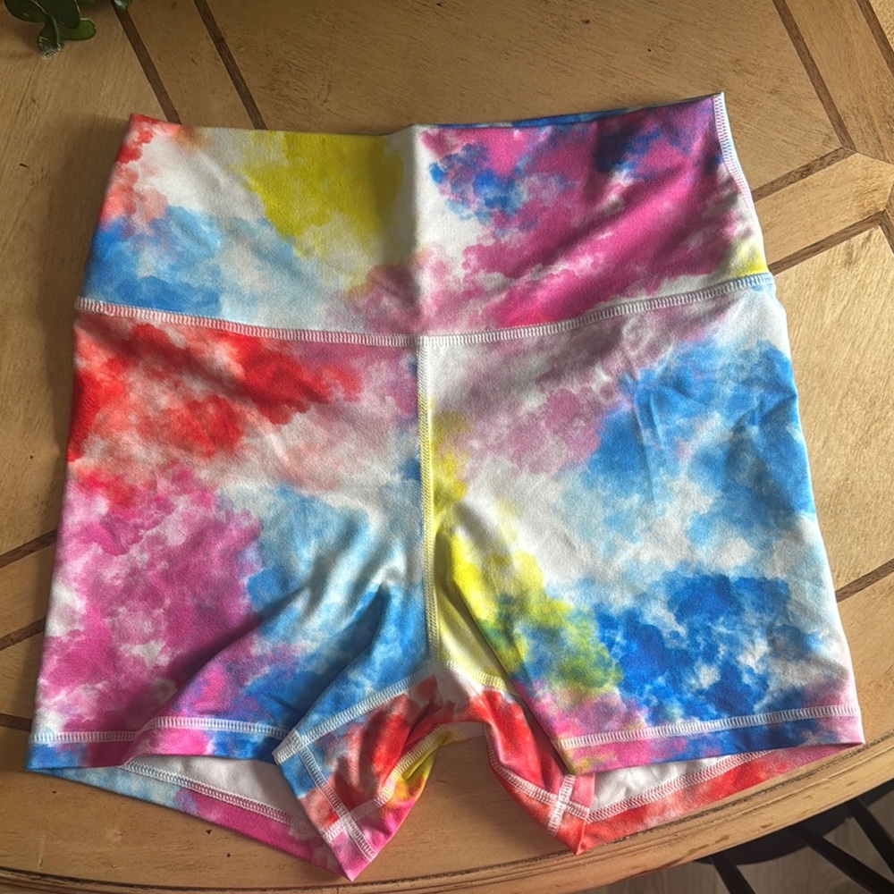 Fleo Red and Blue Athletic Shorts Vibrant Design